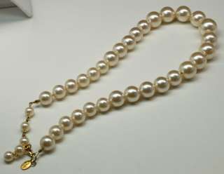 Premier Designs White Simulated Pearl Graduated Bead Necklace  