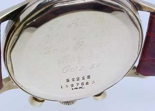 1950S Vintage 14K UNIVERSAL GENEVE Chronograph Watch  