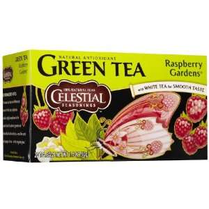 Celestial Seasonings Raspberry Gardens Green Tea Bags, 20 ct, 6 pk