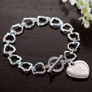  Personalized Heart Link Bracelet 