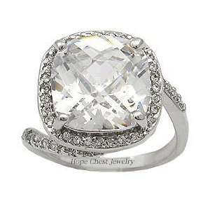 6.50 Carats Cushion Cut CZ Engagement Ring Jewelry
