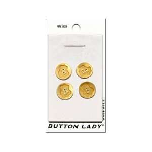  JHB Button Lady Buttons Matte Gold 1/2 4pc (6 Pack) Pet 