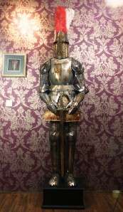 Medieval Knight in Suit of Armor and Sword 2meters 6.5 high  