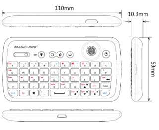 Magic Pro ProMini BT JOY Bluetooth Mini Small Keyboard Mouse iPad 