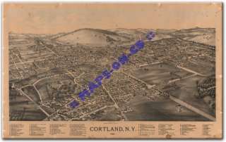 1894 CORTLAND NEW YORK Cortland County NY USA MAP CD  