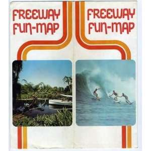  Los Angeles Freeway Fun Map 1960s Bren Company California 