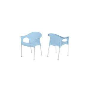 Alfresco Dining Chair Blue   Set Of 4 Patio, Lawn 