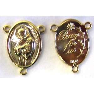 St. Francis Gold One inch Rosary Center (RA 19 0022FR)  
