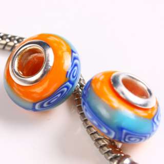 Bright Color Fimo Polymer Clay Charm Beads Fit Bracelet  