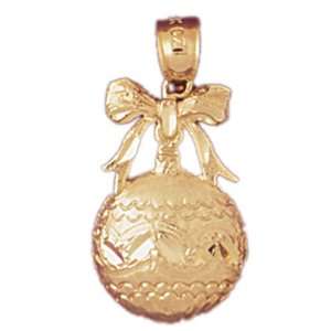  14kt Yellow Gold Christmas Ornament Pendant: Jewelry
