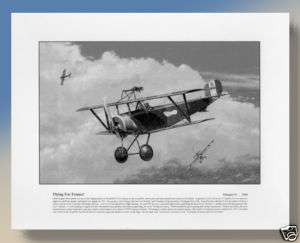 WWI Aviation Art Lafayette Escadrille Nieuport 11  