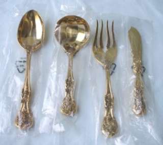 French Rose Goldplated 4 pc Serving Set FB ROGERS SONS  