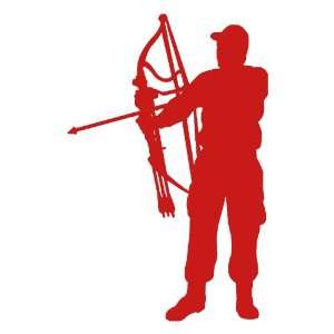  Bow Hunter RED vinyl window decal sticker: Office Products