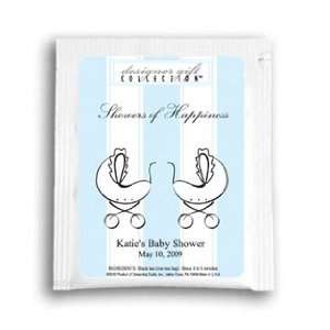 : Baby Shower Tea Favors : Stripes Blue Twins: Personalized Tea Baby 