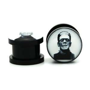   Frankenstein Ear Gauges Plugs Screw on Vampire (Sold By Pair): Jewelry