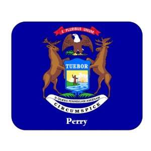  US State Flag   Perry, Michigan (MI) Mouse Pad Everything 
