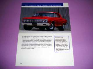 1964 Plymouth Savoy Hemi Super Stock Clone car ad  