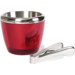  Roshco Red Mini Ice Bucket with Tongs