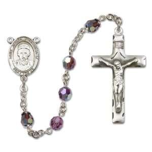  St. Joseph Freinademetz Amethyst Rosary Jewelry