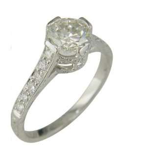  0.44 Ct Antique Style Diamond Engagement Ring Setting in 
