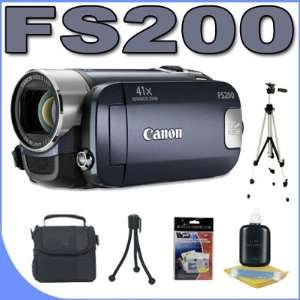 : Canon FS200 Flash Memory Camcorder w/37x Optical Zoom (Evening Blue 