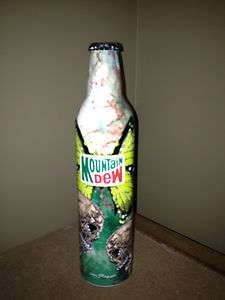 Mountain dew green label art aluminum bottle pushead  