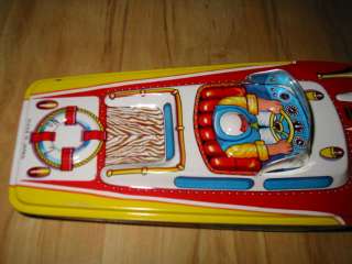 Old 1960s Tin SPEED BOAT Toy   Made in Japan  