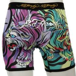 Ed Hardy Mens Tiger Collage Boxer Briefs  
