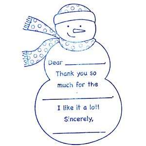  Thank You Cards/Crayons Snowman