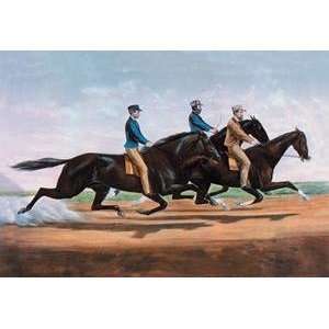  Vintage Art Horse Race   04957 x