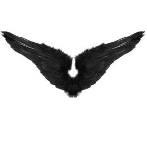  New Black Feather Angel wings with Free Halo: Toys & Games