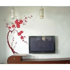  Color   Free Squeegee  Oriental plum blossom   55inch tall    TV 