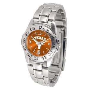 NCAA Texas Longhorns Ladies Anochrome Sport Watch with Stainless Steel 