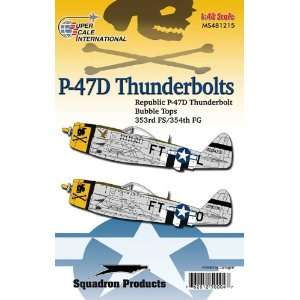  P 47 D Thunderbolt 353 FS, 354 FG (1/48 decals) Toys 