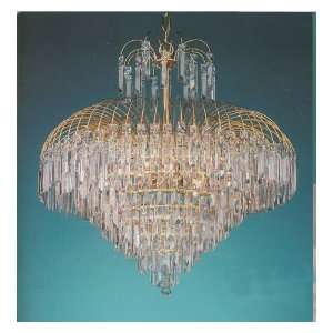 Crystorama Lighting 3415 GD CL MWP Shower 12 Light Chandeliers in Gold