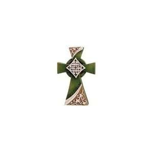  7 Woodcut Green Irish Blessings Celtic Cross Figure: Home 