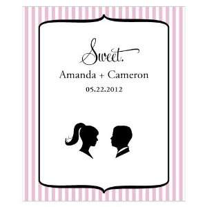  Rectangular Personalized Sweet Silhouettes Wedding Favor 