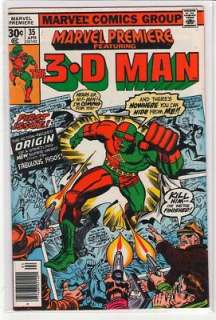 Marvel Premiere #35 3D Man Jack Kirby 9.0  