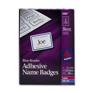   /Inkjet Name Badge Labels,2 1/3x3 3/8,400/BX,Blue