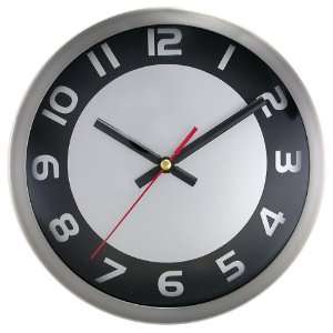  Timekeeper Round Wallclock with Brushed Metal Rim and 