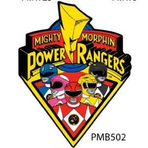  Car Magnet   Power Rangers   Group + Logo