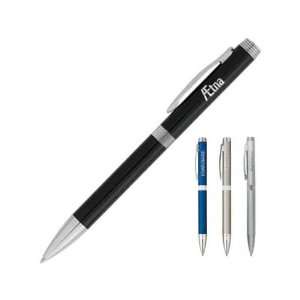   ballpoint pen with brass barrel and black ballpoint ink cartridge
