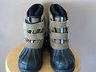 MENS TOTES 1 BLACK/BROWN LEATHER VELCRO SNOW INSULATED BOOTS EUC