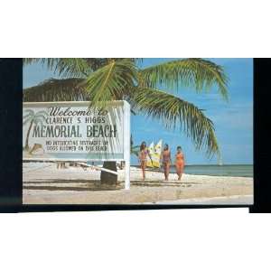 Welcome to Clarence S. Higgs Memorial Beach Key West Florida Post Card