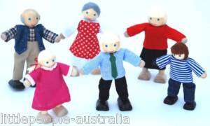 WOODEN FAMILY PEOPLE DOLLS FOR 1:12th SCALE HOUSE NEW 6  