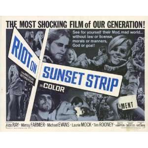  Riot on Sunset Strip 1967 22x28 Half Sheet MOVIE POSTER 