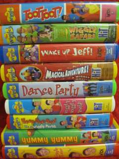 The Wiggles VHS video tapes Jeff Toot Yummy Movie Safari Hoop Dee 