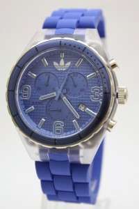   Cambridge Men Originals Chrono Blue Rubber Band Watch Date 45mm DH2532
