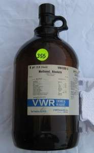 gallon 3.8 liters Amber glass lab reagent bottle with Lid 355  