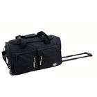 Fox Luggage PRD322 Black 22 in. Rolling Duffle Bag Rockland